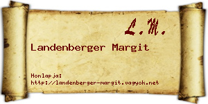 Landenberger Margit névjegykártya